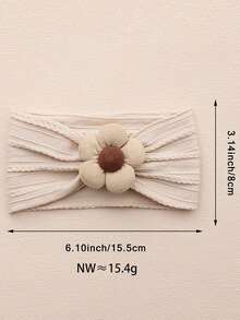 1 Set Autumn Winter New Felt Six-Petal Flower Baby Headband, Cute Elastic Nylon Intricately Woven Infant Hair Accessories