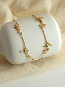 1pc Personalized Multi-Pendant Necklace, Arabic Custom, Fashionable Minimalist Necklace, Christmas Gift - Multicolor - View 10