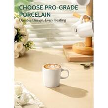 3.5oz Porcelain Espresso Cups Set Of 4, Mini Coffee Mugs Demitasse Cups - White