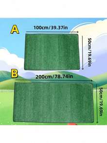 1pc Realistic Artificial Grass Carpet Mat, Outdoor Plastic Fake Lawn Mat, Decorative Synthetic Green Grass Rug - Army Green - View 11