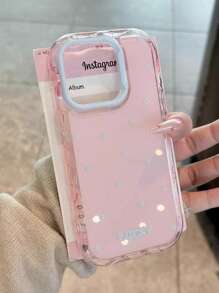 1 pieza Funda de teléfono 16 Pro Max con lunares, color verde pastel, cubierta protectora de moda compatible con las series 15/16/14, adecuada para mujeres, a prueba de agua, a prueba de golpes y resistente a los arañazos