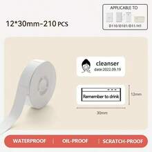 Niimbot Mini Portable White Waterproof Oil-Resistant Thermal Label Stickers, Suitable For Home/Commercial D110/D11 Printers - White - View 8