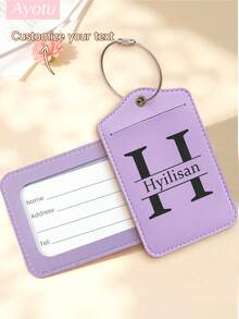 Ayotu Customized Luggage Tags With Letter Names, Travel Cruise Suitcase Label Nameplates, Backpack, Handbag And Schoolbag Nameplate Identifiers, Personalized Card Holders, Travel ID Tags For Business ID Card Holders, Essential For Group Outings, Events, Company Reunion Trips, Business Leisure Customization, Bag Accessories, Birthday Keychains/Keychain Decorations, Treasures Suitable For Travel And Outings - Multicolor - View 10
