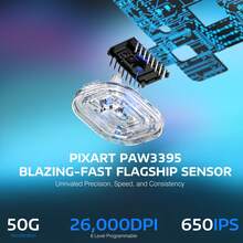 ATTACK SHARK X3 Lightweight Wireless Gaming Mouse With 3-In-1 Connection (2.4G/USB-C Wired/Bluetooth), 26,000 DPI, PAW3395 Optical Sensor, GM8.0 Switch, 5 Programmable Buttons, Grip Tape For PC/Windows - Trắng+Nhãn dán - Xem 3
