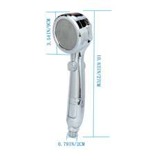 Handheld Shower Head, Adjustable In 4 Modes, With Water Stop Button, ABS Material, Silver