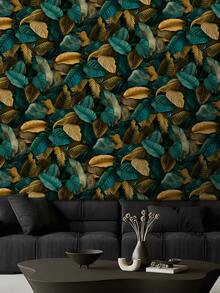 1 卷 1 米/3 米/5 米 复古绿叶热带植物田园风格墙面装饰壁纸，可移除自粘接触纸，乙烯基壁纸，适用于 DIY 家居装饰、房间背景、卧室、厨房、客厅、浴室、橱柜、家具翻新 - 彩色 - 查看 17