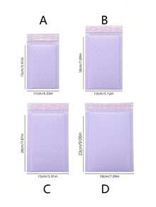 10 件浅紫色气泡邮件袋、加垫气泡信封、防水信封、气泡包装邮寄广告、多用途包装袋、防水加垫自封缓冲邮件袋、加垫不透明运输用品，适用于珠宝化妆品、运输、邮寄、家居、圣诞节和万圣节礼品包装袋、圣诞节母亲节毕业典礼 - 彩色 - 查看 2