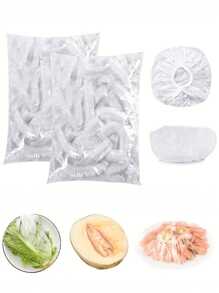 100 قطعة من أغطية الطعام القابلة للتخلص منها، أغطية رأس الحمام متعددة الأغراض، أكياس قابلة للتخلص منها، أغطية أحذية سميكة، أغشية بلاستيكية للمطبخ، أغطية للثلاجة والأطعمة المبردة، أغطية مطاطية قابلة للتمديد