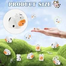 10/50/100 Pcs Mini Cow Figurines Mini Resin Cow Miniature Animals Figurines Fairy Garden Miniature Moss Landscape DIY Crafts