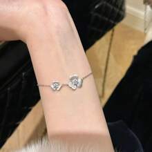 1 Piece Classic Brushed Clover Petal Gold Plated Women's Bracelet, Fashion Women's Gold Bracelet