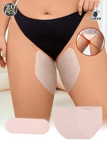 10/20Pcs Disposable V-Shaped Anti-Chafing Thigh Pads – Invisible Non-Woven Inner Thigh Friction Stickers, Breathable Anti-Slip Leg Guards For Plus Size Men & Women, Ideal For Summer, Dresses & Outdoor Activities - Multicolor - View 16