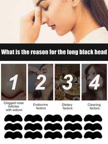 10/30 Pcs Blackhead Remover Nose Strips, Deep Cleansing Pore Strips, Nose Mask, Peel-Off T-Zone Patch, Instantly Unclogs Pores, Removes Blackheads & Whiteheads, Skincare Treatment For Men & Women, Self-Care Gift