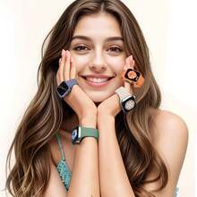 16 条装柔软硅胶运动表带 + 16 条装屏幕保护膜 + 1 个收纳盒，适用于 40 毫米 41 毫米 42 毫米 44 毫米 45 毫米 46 毫米表带，男女皆宜，硅胶表带适用于 I Watch Series 10 9 8 7 6 5 4 SE，多色