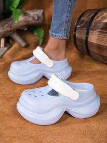 女士柔软 EVA 防滑缓冲舒适凉鞋，透气孔，轻便的四季沙滩鞋，适合春夏季户外活动，度假必备，时尚，舒适贴合，旅行必备