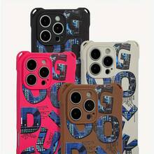 Funda para teléfono 1 pieza El diseño del patrón de chip mecánico tiene cuatro esquinas que se pueden usar para colgar la funda del teléfono S. Es adecuado para fundas blandas impresas de TPU de 12 Pro 14, 13, 15, 16 - Colores mixtos 2 - Ver 6