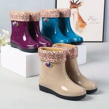 Women Water Shoes - 798卡其色(黑底加棉款) 偏小一號 - 查看 6