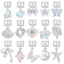 1pc Creative Steel-Color Dreamlike Pendant, Handmade DIY Modular Interlock Bracelet/Wristband - Multicolor - View 8