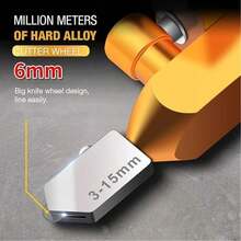 2 In 1 High Strength Portable Ceramic Tile Glass Cutter Opener, Ntegrated Handheld Boundary Home Glass Cutter Tile Glass Tile Cuttter With 3 Tungsten Steel Blade, 2-In-1 Manual Tile Cutter Tool With Breaking Pliers, Glass Cutter Hand Tool For 3-15mm Ceramic Tiles, Glass, Mirror, Home DIY Tool Kit - Multicolor - View 4
