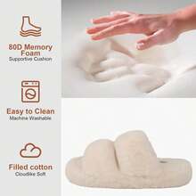 Women's Fluffy Faux Fur Slippers Comfy Open Toe Two Band Slides With Fleece Lining And Rubber Sole - màu xanh lá - Xem 5