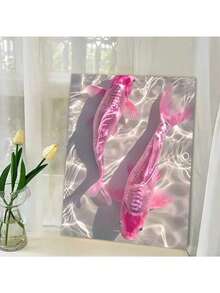 1 件/套抽象艺术美学粉色锦鲤海报和印刷品，现代锦鲤帆布墙艺术画，适用于卧室客厅装饰，复古帆布画，帆布墙艺术礼物，不含画框 - 彩色 - 查看 4