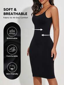 Đầm ôm sát không tay hở lưng dành cho nữ, kiểu dáng thường ngày, dự tiệc, màu đen thanh lịch mùa hè. - màu đen - Xem 5