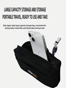 rooya baby 1pc Baby Black Waist Stool Infant Carrier Backpack Lightweight Breathable Sitting Stool Hipseat 2-In-1 Carrying Front Back Wear Baby Carrier For Newborns, Suitable For Outdoor Daily Use