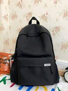 Solid Color Large Capacity Women's Backpack, Suitable For Teenagers, High School Students, College Students, Graduates, Backpacks, Back To School, Graduation Season, And Student Gifts. Essential Spring Outing Backpack For Junior High School Students, Campus Backpack, University Style - Multicolor - View 12