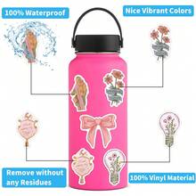 50 张女孩贴纸贴花剪贴簿、日记本、笔记本电脑、保险杠、滑板、水瓶、电脑、电话