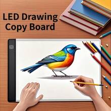 1个A3/A4/A5尺寸钻石画灯箱，超薄高透明描图灯板，便携式USB供电，适用于动画、绘画、素描、书法、家居装饰、桌面装饰、返校季、冬季礼物、感恩节、圣诞节、休闲派对用品，简约时尚，优雅大方，适合婚礼、生日派对等场合。
