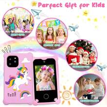 2.8" Kids Smart Toy Phone, Children Touch Screen Phone With Dual Cameras, Soft Silicone Case And 32G Memory Card, Built-In Educational Games And Music Player, Best Easter Birthday Gift For 3-12 Years Old Boys And Girls