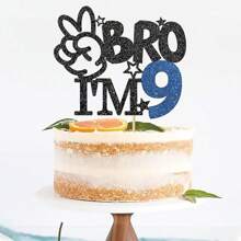 1pc I'm 8 9 10 11 12 13 14 15 16 Cake Topper - Boy 8th 9th 10th 11th 12th 13th 14th 15th 16th Birthday Cake Supplies Big Brother Birthday Party Decoration