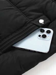 Winter Plus Size Men's Fashion Outdoor Casual Winter Zip-Up Hooded Multi-Pocket Button Thick Warm Lined Windbreaker Jacket, Suitable For Outings, Hiking, Fishing, Party, Running, Great Gift For Boyfriend, Husband, Graduation, Father