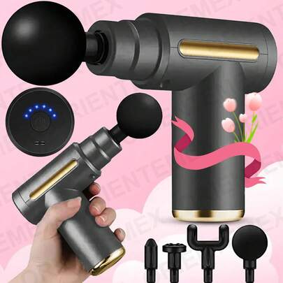 1 Pieza pistola de fascia fría y caliente, mini pistola eléctrica de fitness para fascia cervical, masajeador de relajación, relajante muscular