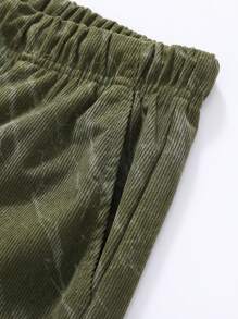 Men's Loose Pleated Wide Leg Straight Corduroy Casual Pants