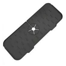 Tapete de drenagem de silicone de 1 peça, filtro antirrespingo para torneira de cozinha e banheiro, tapete de drenagem de pia antiderrapante para a lateral da pia, essencial para decoração de casa e cozinha, parte do seu estilo aconchegante de outono e inverno e decorações de Natal