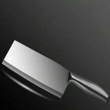Slicing Knife With Steel Handle - Silver - View 3