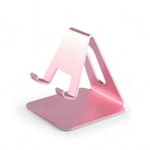1pc Pink Aluminum Alloy Slouchy Desk Mount Holder Stand For Phones & Tablets Compatible With IPhone, Android Phone, Gift For Birthday, Family, Friends Phone Holder, Phone Stand, Phone Accessories
