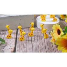 10/50/100 Pcs Mini Resin Giraffe Tiny Giraffe Resin Ornaments For Garden Home Decoration Zoo Animal Micro Landscape Ornaments Kit Fairy Dollhouse Accessories (Classic)