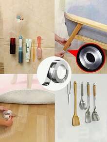 1/3/5m Super Strong Double-Sided Transparent Tape, Waterproof Reusable Clear Double-Sided Adhesive Tape, Suitable For Kitchen & Bathroom Items, Waterproof Wall Stickers, Transparent Tape Strong Adhesive Tape - Multicolor - View 6