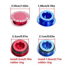 1 件 ENLEE 自行车曲柄组防尘罩，带 1.8 厘米和 2 厘米橡胶圈，耐用铝合金曲柄罩，带印花图案，密封防水自行车曲柄臂螺栓，适用于公路车和山地车，自行车配件 - 彩色 - 查看 3