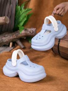 女士柔软 EVA 防滑缓冲舒适凉鞋，透气孔，轻便的四季沙滩鞋，适合春夏季户外活动，度假必备，时尚，舒适贴合，旅行必备