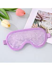 1pc SPA Ice Cold Hot Full Face Facial Mask Sleeping Ice Bag Gel Beads Skin Friendly Plush Sleeping Ice Bag Eye Mask To Relieve Eye Fatigue Ice Bag Women