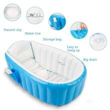 1 pieza Piscina inflable de PVC rosa de gran , piscina popular para el verano - Azul - Ver 2