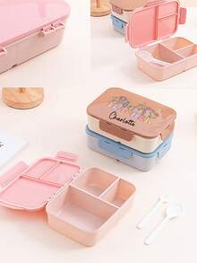 1 szt. Dostosowana nazwa: Lunch Box podróżny, Pokryty pojemnik bento, Szczelna torba na lunch, Przenośny stojak na śniadanie, Spersonalizowana zastawa stołowa DIY, Akcesoria kuchenne i jadalne na kempingu, Spersonalizowany wzór dla nauczyciela, Prezent dla nauczyciela, Codzienne użytkowanie, Festiwale, Powrót do szkoły, Wakacje, Studenci, Codzienne przechowywanie, Spersonalizowane pudełko na prezent, Nadaje się na wesela, podróże i powrót do szkoły - Wielokolorowe - Zobacz 6