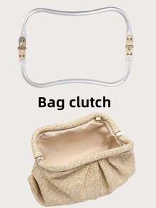 CALINNL 多种尺寸方形铝夹，箱包五金铰链夹，云包支架，编织袋口夹，金色包夹，女士礼品 - 銀色 - 查看 2