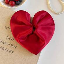 1 قطعة شرشف ساتان بشكل قلب فرنسي قديم، رباط شعر مرن للغاية، حامل ذيل الحصان أنيق، رباطات شعر، إكسسوارات شعر