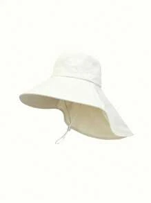 1pc Unisex Anti-UV Sun Protection Sun Hat With Neck Cover, Breathable Fishing, Hiking, Outdoor Hat, Windproof Wide Brim, Spring/Summer