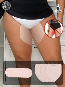 10/20 Peças Remendo Não Tecido em Forma de V para Coxa, Remendo Invisível e Sem Costura Anti-Atrito para Legging da Coxa