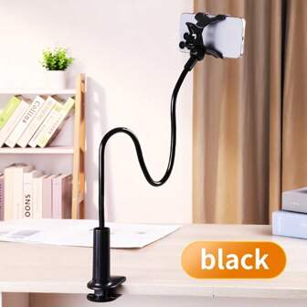 1pc Flexible 360 Degree Gooseneck Mobile Phone Holder, Universal Slouchy Adjustable Cell Phone Stand Clamp Desk Mount