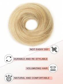 优雅的 6 英寸真人发圈 - 柔软、蓬松、耐用的弹性发髻,适合女性,多种颜色可供选择 - 彩色 - 查看 5